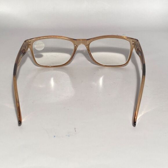 1435 Helen 3.5 Reading Glasses Thin Rectanle Bluelight Filter Taupe Frames NWT - Picture 5 of 9